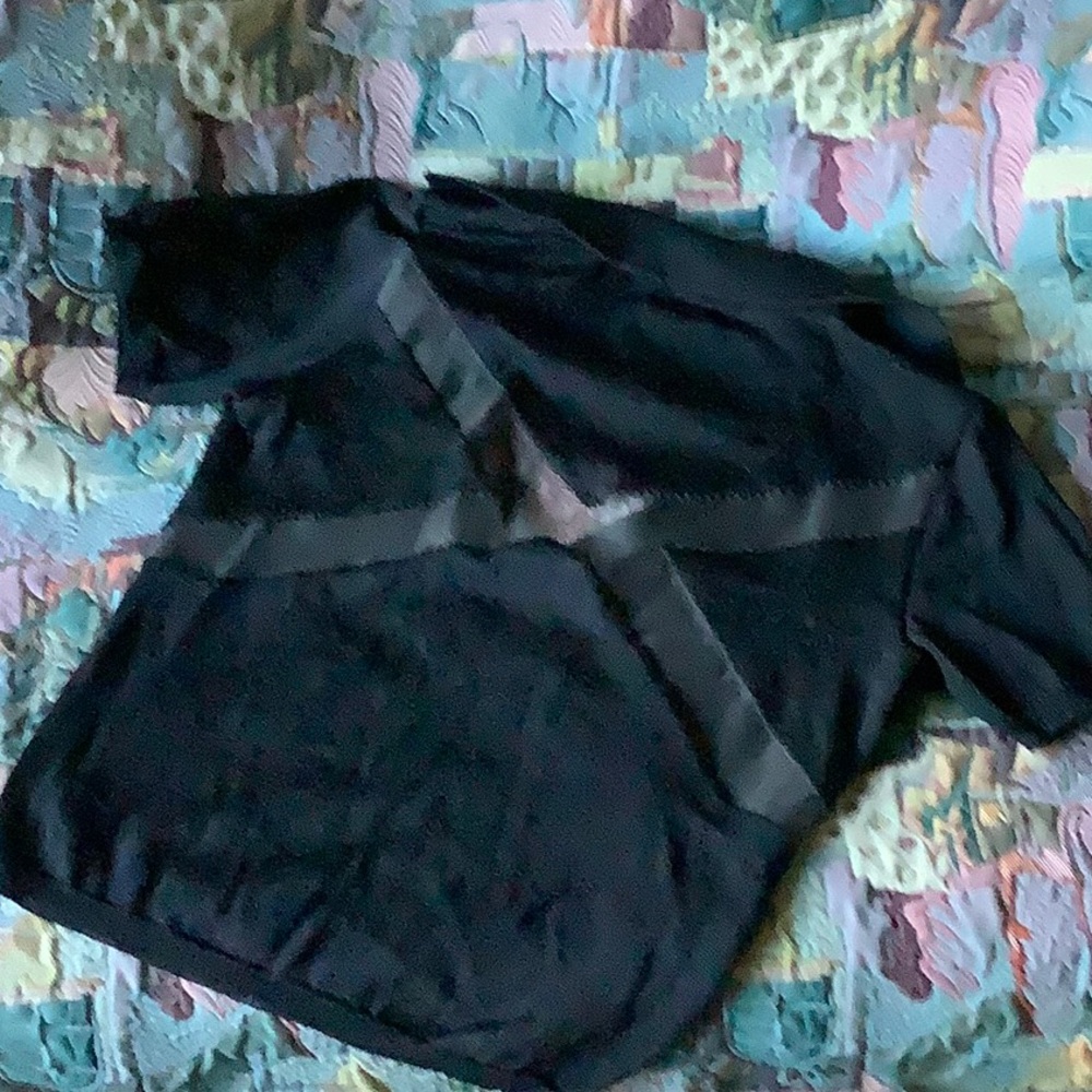 Knitted top with sheer X
